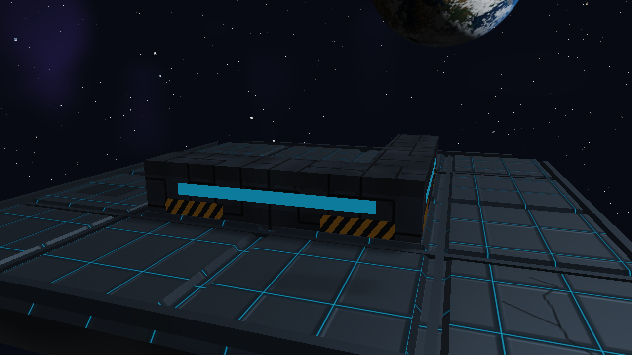 Production render of an L-shaped fabricated corner barrier.
