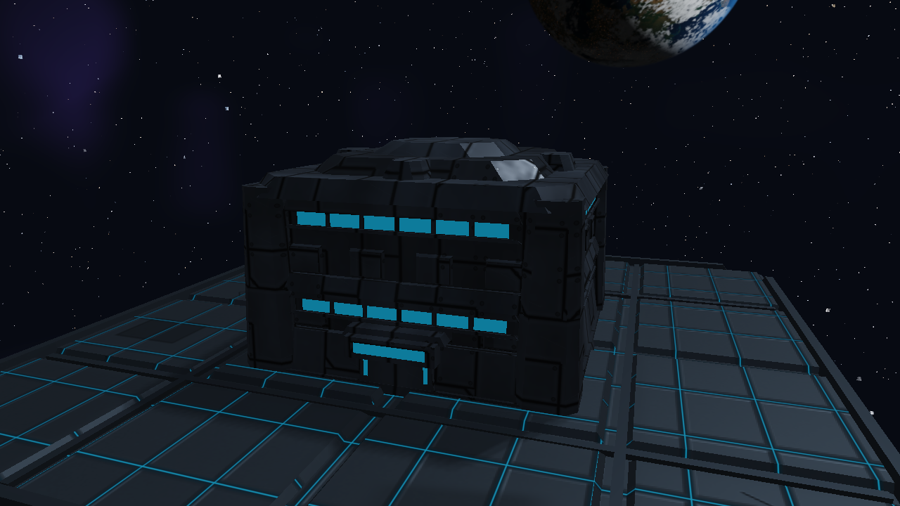 Production render of a tall two-level raised-roof Hab block.