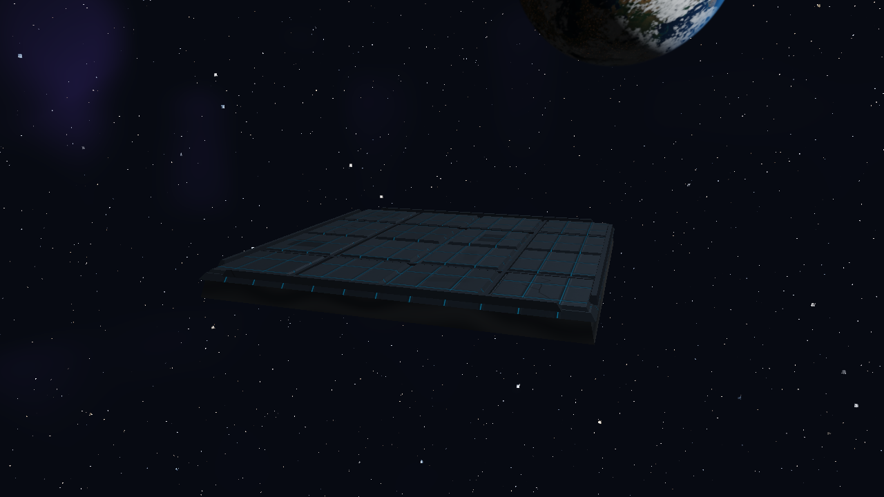 Production render of a broad four-by-four industrial platform deck.