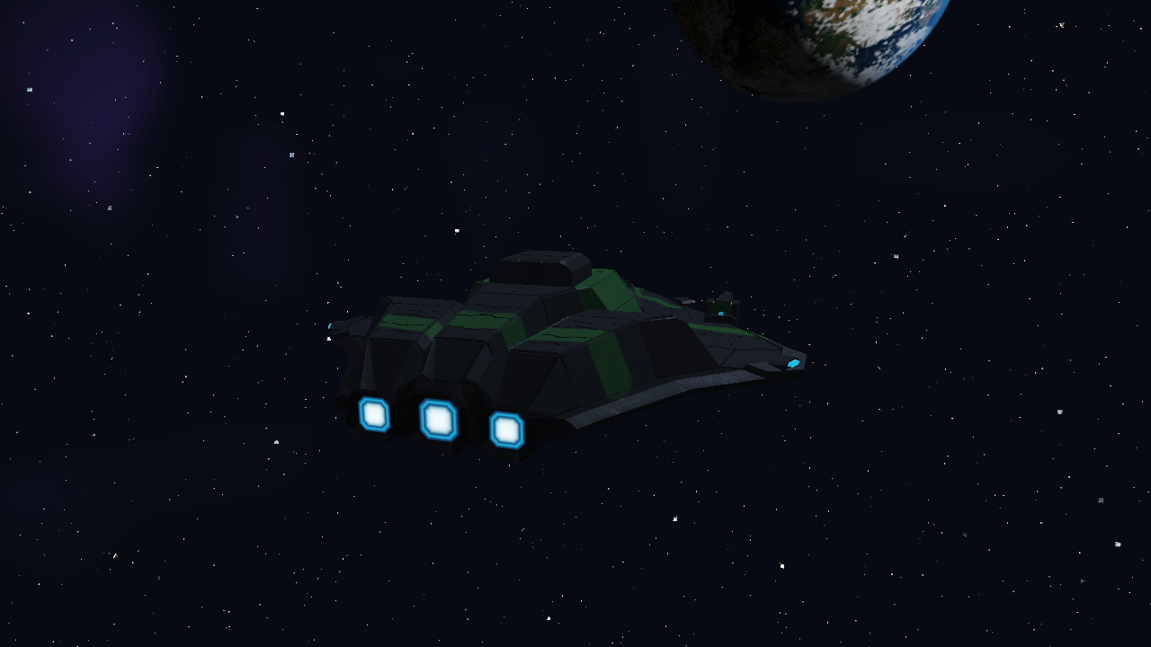 Three-quarter Systems Archive view of the PF-V2 Pulseframe combat ship.