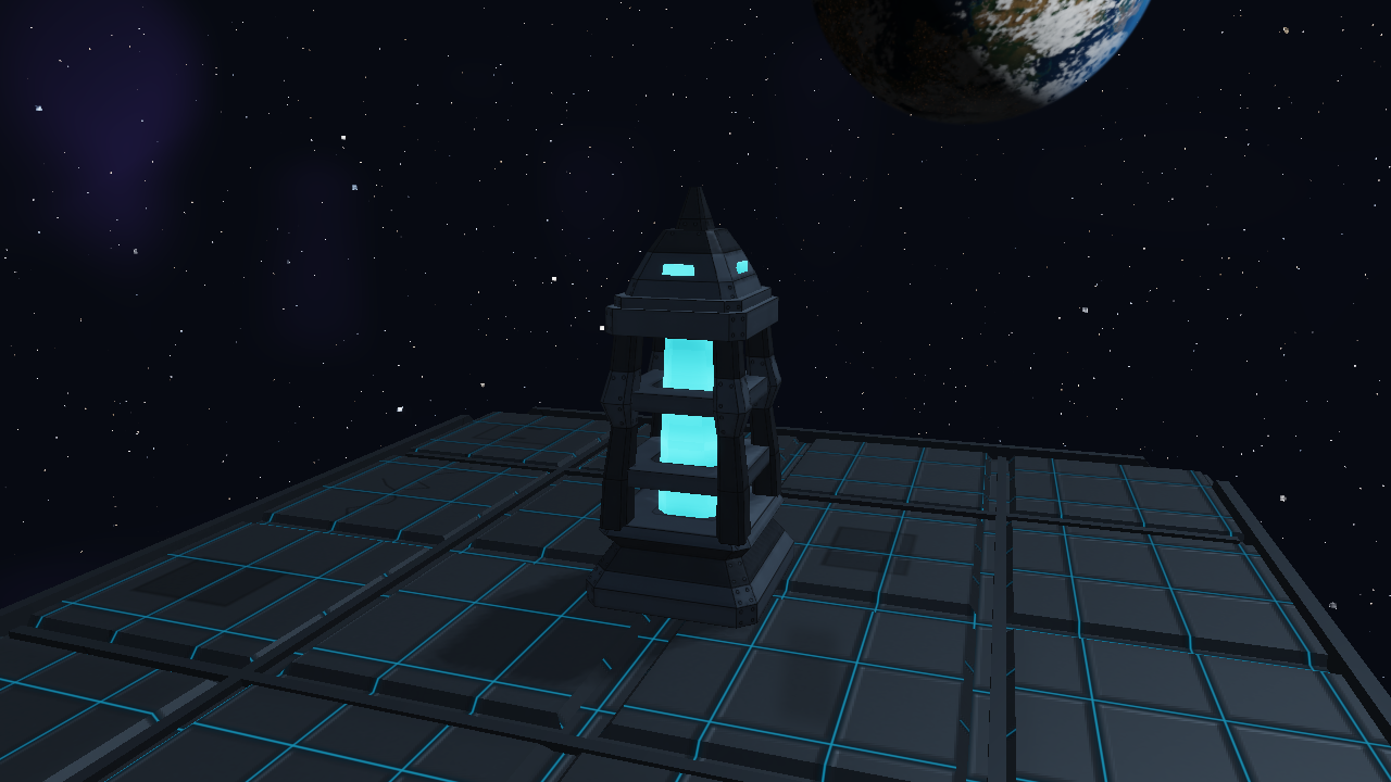 Three-quarter production render of the larger centre power core tower.